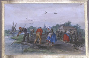 Turfstekers aan het werk (Adriaan van de Venne, British Museum)