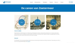 De canonpagina op www.geheugenvanzoetermeer.nl